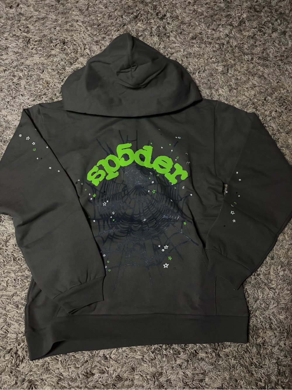 Ecko Unlimited Black Zip-Up Hoodie with Neon Green Logo